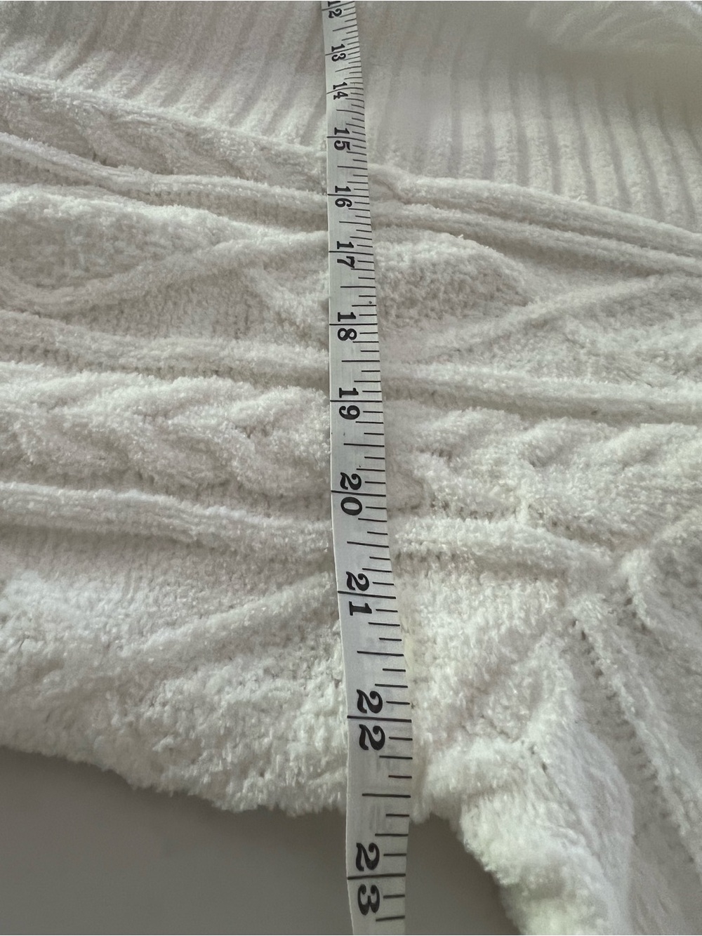 PJ Salvage Chenille Cable Knit Robe Ivory Belted Large - Picture 14 of 14